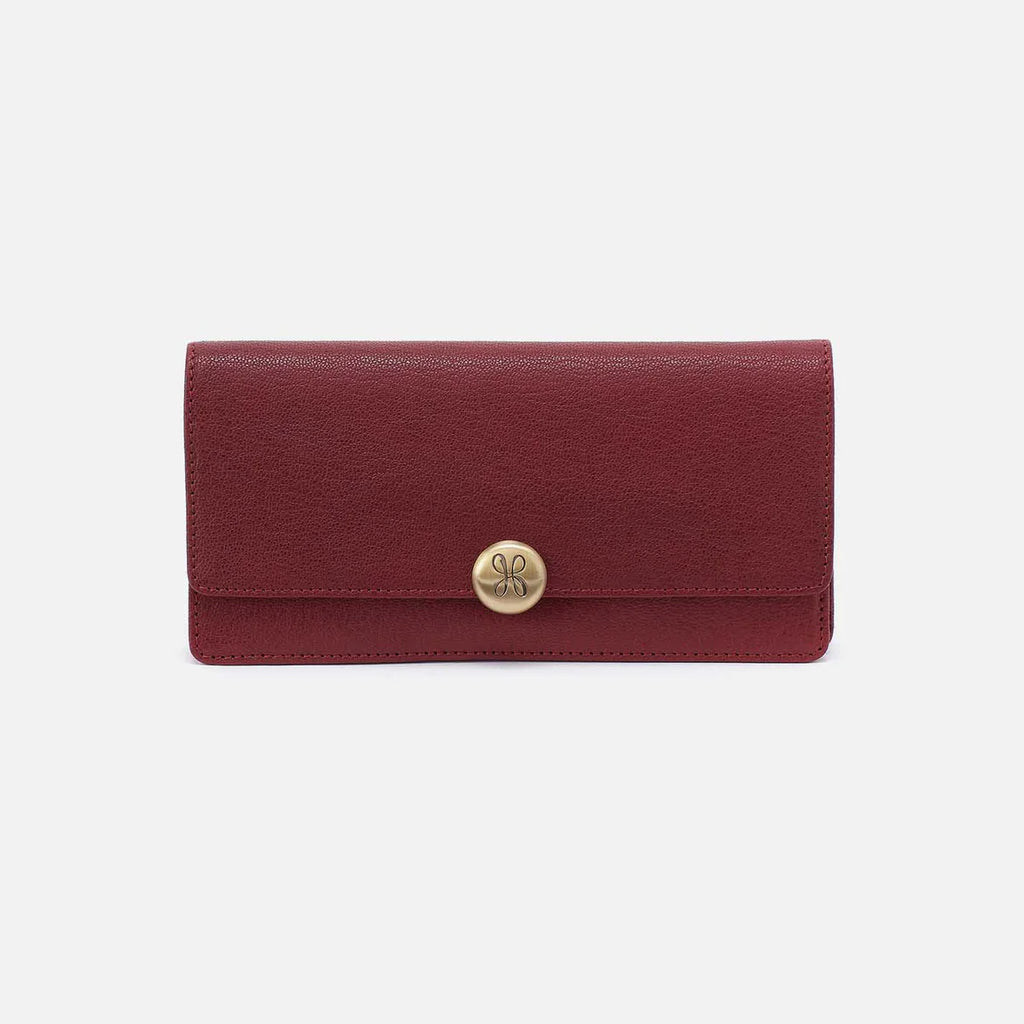 Hutton Large Wallet - Micrograin Leather | Red Dahlia