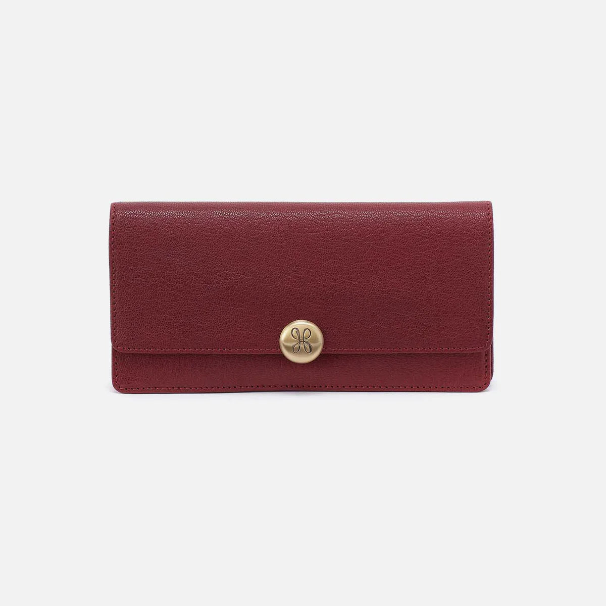 Hutton Large Wallet - Micrograin Leather | Red Dahlia