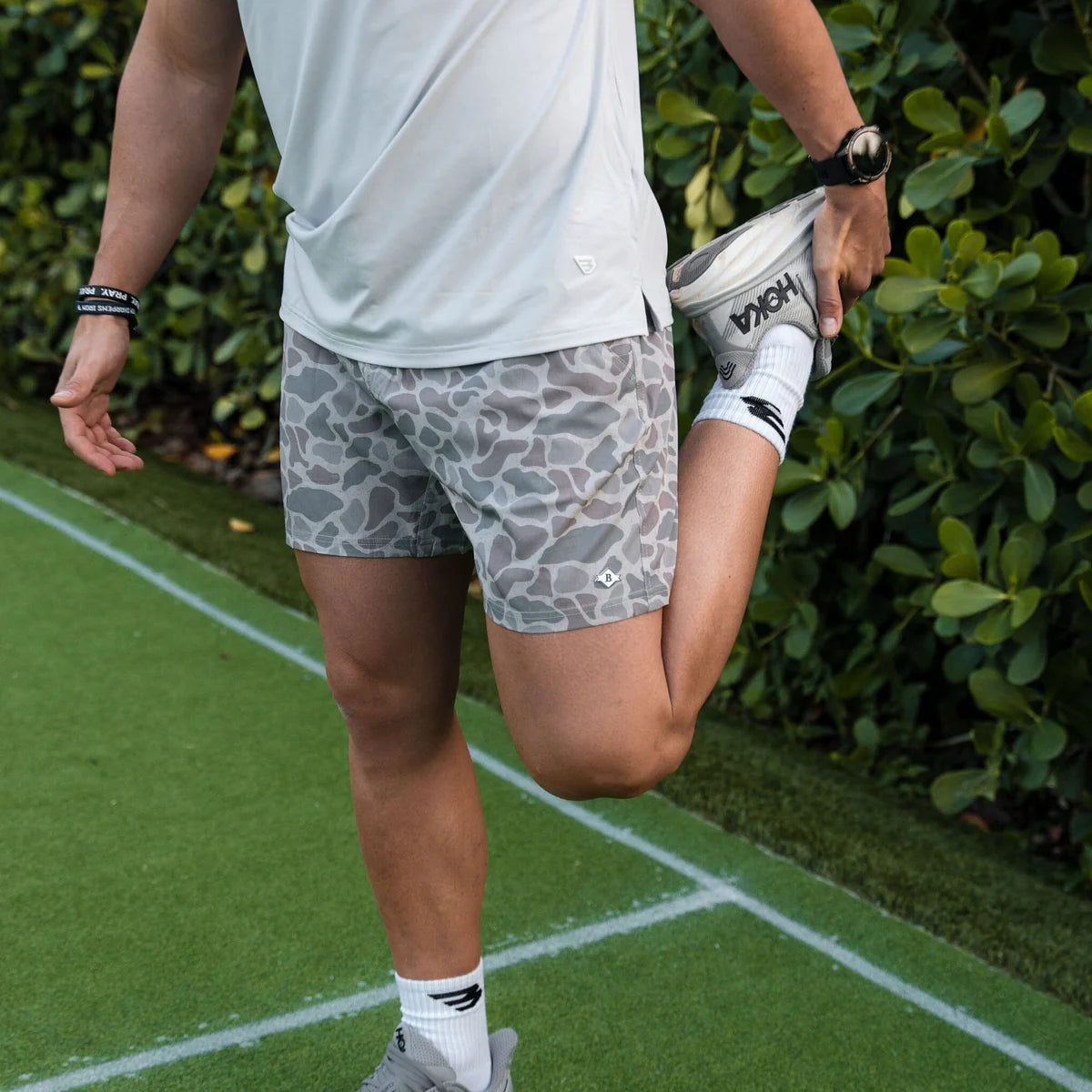 Athletic Short - Classic Deer Camo - Grey Liner 7"