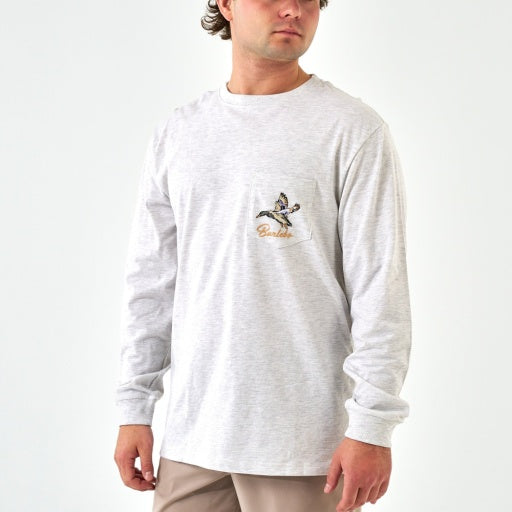 Long Sleeve Tee - Pintail Triangle Duck - Ash Grey