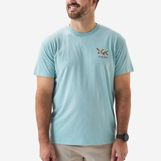 Short Sleeve Tee - Flying Mallards - Sky Blue
