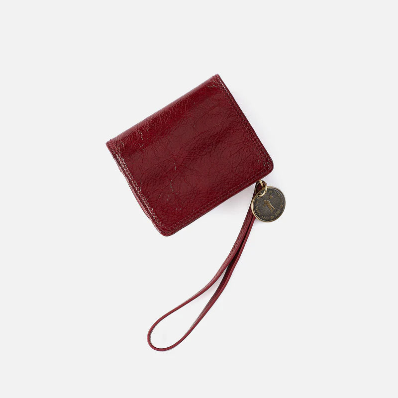 Coin Wristlet Wallet - Gloss Leather | Garnet Gloss