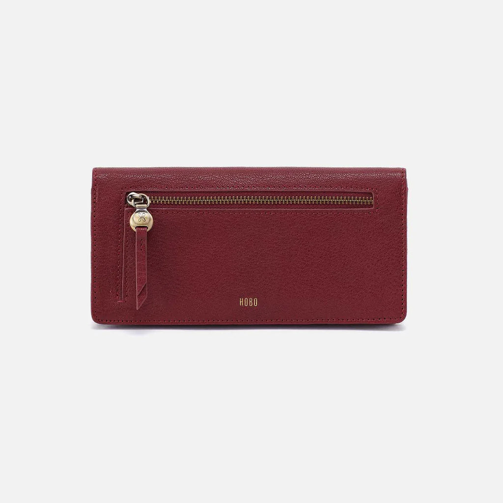 Hutton Wallet Hutton Large Wallet - Micrograin Leather | Red Dahlia – Seven & James