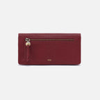 Hutton Large Wallet - Micrograin Leather | Red Dahlia
