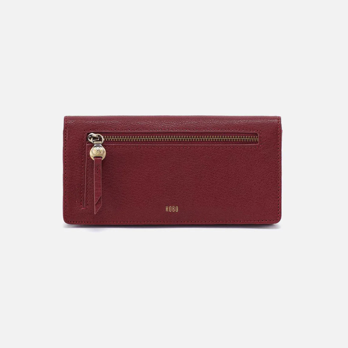 Hutton Large Wallet - Micrograin Leather | Red Dahlia
